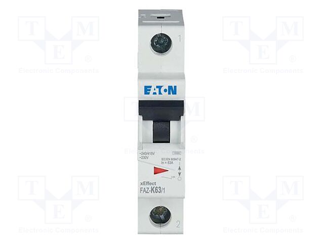 Circuit breaker; 230/400VAC; Inom: 63A; Poles: 1; DIN; Charact: K