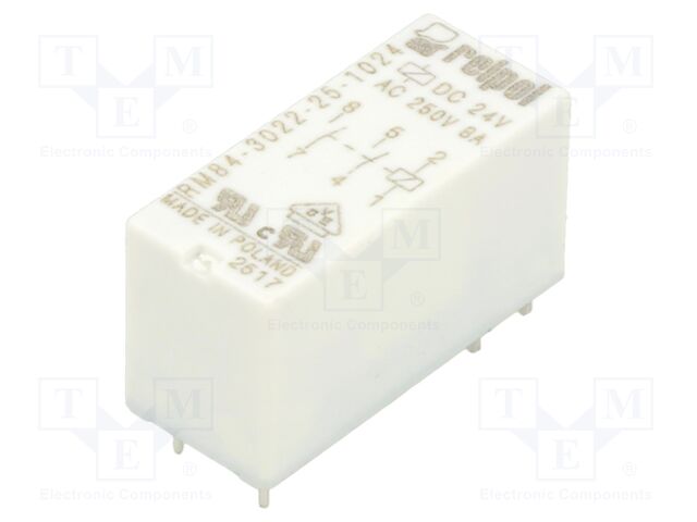 Relay: electromagnetic; DPST-NO; Ucoil: 24VDC; Icontacts max: 8A