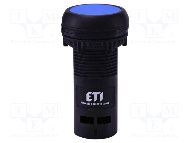 Switch: push-button; 22mm; NC; blue; IP65; flat; E; Pos: 2; Ø22.5mm