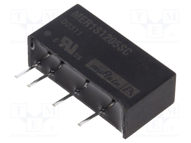 Converter: DC/DC; 1W; Uin: 10.8÷13.2V; Uout: 5VDC; Iout: 200mA; SIP