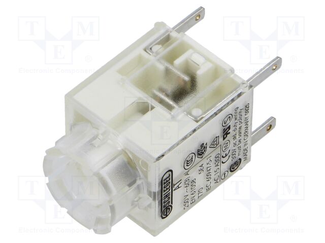 Contact block; IP00; Contacts: NC + NO; AC load @R: 3A/240VAC