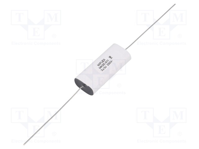 Capacitor: polyester; 3.3uF; 250VDC; ±5%; 9.5x16x39.5mm; -55÷100°C