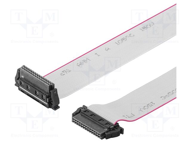 Ribbon cable with IDC connectors; Contacts ph: 1.27mm; PIN: 2x13
