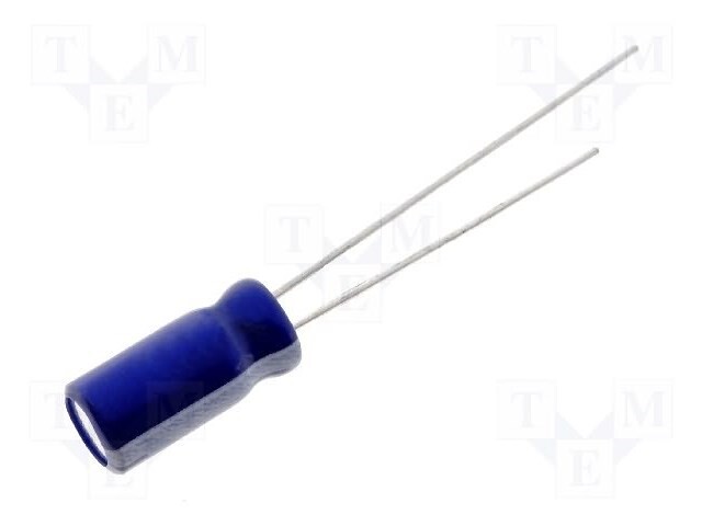 Capacitor: electrolytic; THT; 3.3uF; 50VDC; Ø4x7mm; Pitch: 1.5mm