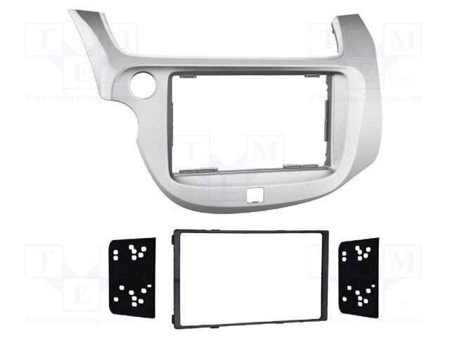Radio frame; Honda; 2 DIN; silver