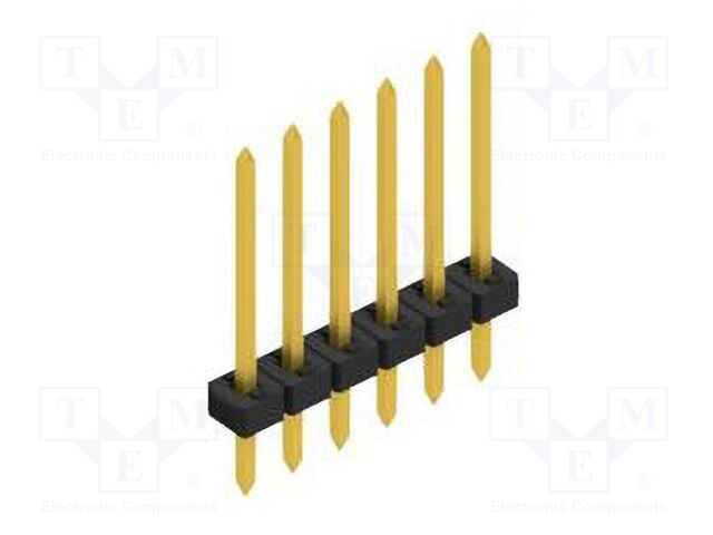 Connector: pin strips; pin header; male; PIN: 6; 2mm; THT; 1x6; 100V