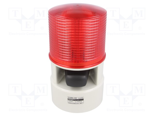 Signaller: lighting-sound; 24VDC; Colour: red; IP54; -30÷50°C