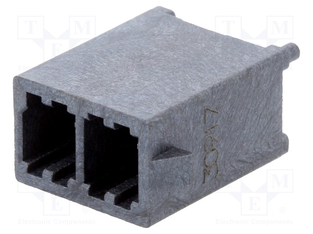 Socket; wire-board; male; Mega-Fit; 5.7mm; PIN: 2; Layout: 2x1; 23A