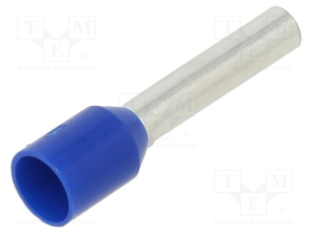 TERMINAL, WIRE FERRULE, 14AWG, BLU