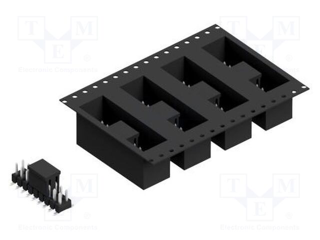 Connector: pin strips; pin header; male; PIN: 18; 2.54mm; SMT; 2x9