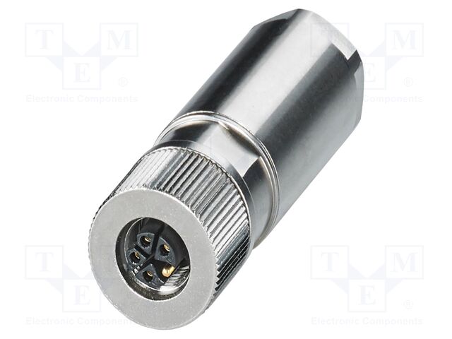 Connector: M12; plug; PIN: 5; 690V; straight; IP65; push-lock; 16A