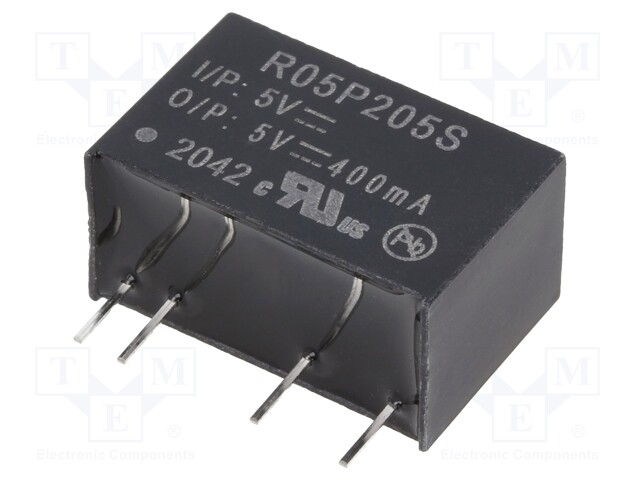 Converter: DC/DC; 2W; Uin: 4.5÷5.5V; Uout: 5VDC; Iout: 400mA; SIP7
