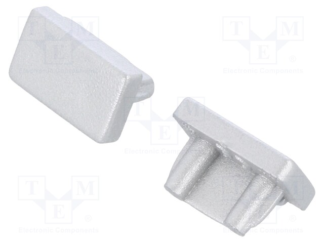 Cap for LED profiles; silver; ABS; Application: SLIM8