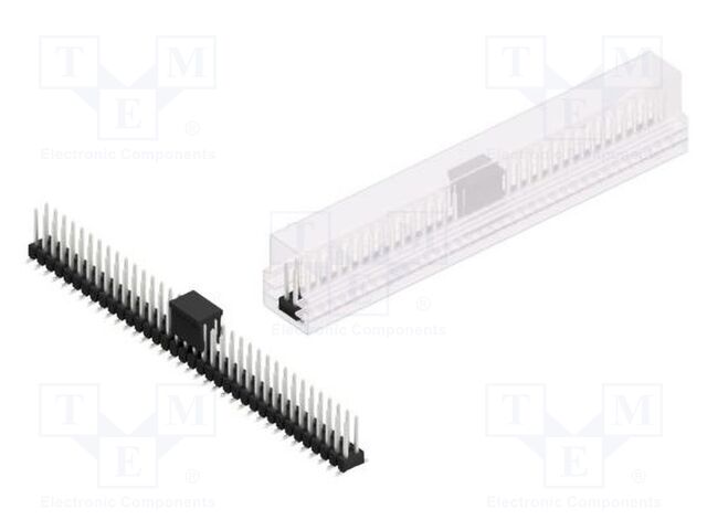 Connector: pin strips; pin header; male; PIN: 72; 2.54mm; SMT; 2x36