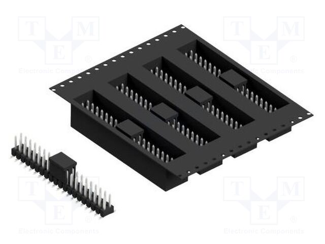 Connector: pin strips; pin header; male; PIN: 40; 2.54mm; SMT; 2x20