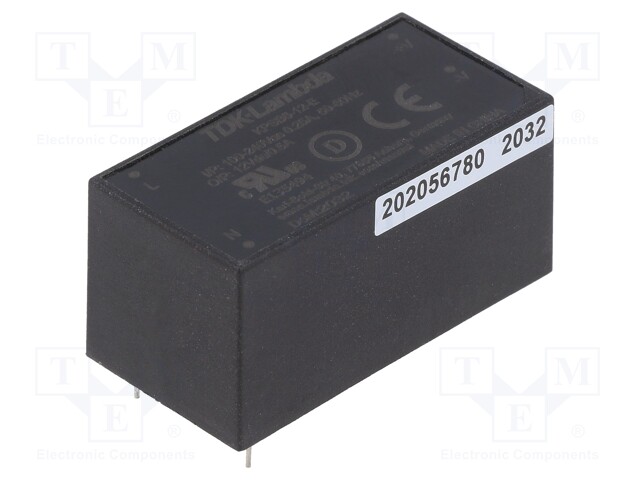 Converter: AC/DC; 6W; 90÷264VAC; Uout: 12VDC; Iout: 500mA; 81%