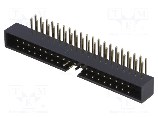 Socket; IDC; male; PIN: 40; angled 90°; THT; gold-plated; 2mm