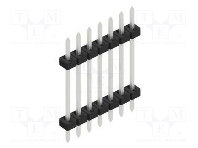 Connector: pin strips; pin header; male; PIN: 7; 2mm; THT; 1x7; 100V