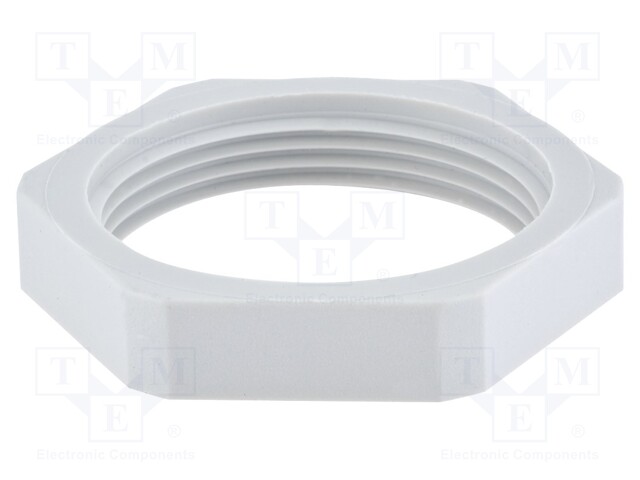 Nut; NPT1"; polyamide; UL94V-0; D: 7mm; Spanner: 40mm; grey