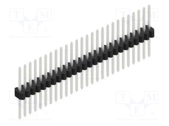 Connector: pin strips; pin header; male; PIN: 26; 1.27mm; THT; 1x26