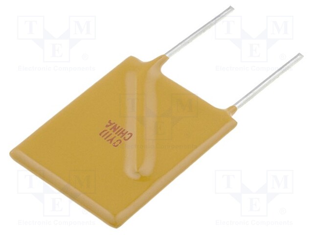 Fuse: PTC polymer; 6A; 16,5x24,9mm; Pitch: 10mm