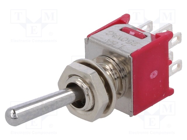 Switch: toggle; Pos: 2; DPDT; ON-ON; 3A/125VAC; 3A/28VDC; -30÷85°C