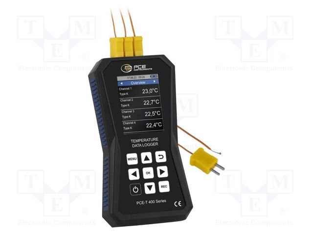 Data logger; temperature; Display: LCD 2,8"; Temp: -200÷1800°C