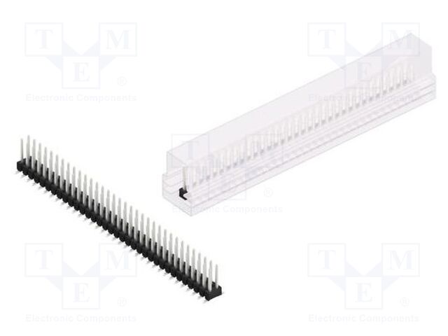 Connector: pin strips; pin header; male; PIN: 68; 2.54mm; SMT; 2x34