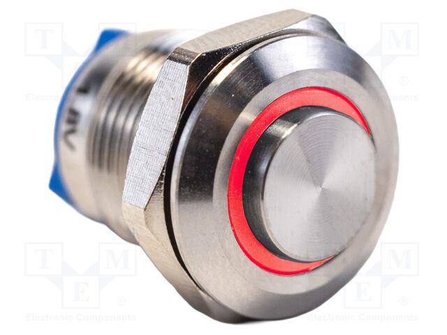 Switch: vandal resistant; Pos: 2; SPST-NO; 2A/36VDC; IP65; OFF-(ON)