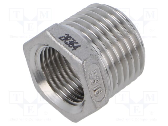 Male-female,reductive; max.10.5bar; 1.4408 stainless steel