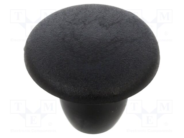 Accessories: stopper; H: 7mm; push-in; Flange dia: 11mm; black; LDPE