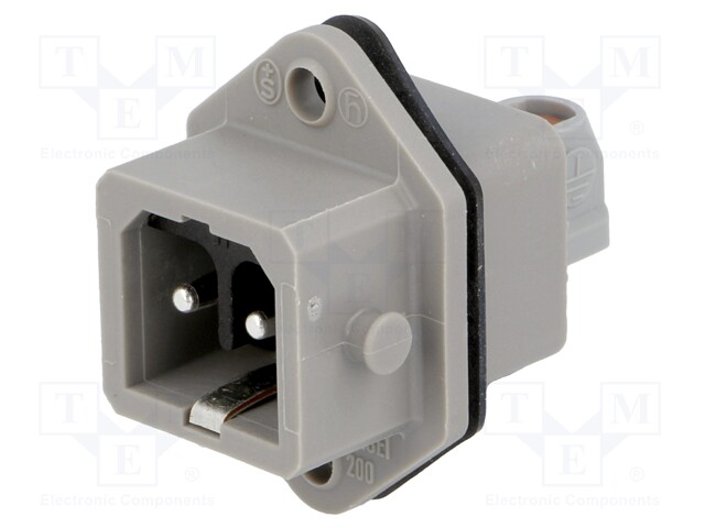Connector: rectangular; ST; socket; male; PIN: 2; coded; tinned; IP54