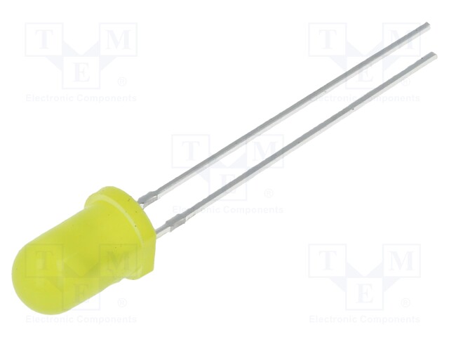 LED; 5mm; yellow; 1120÷1560mcd; 60°; 3÷5V; 20mA; Variant: blinking