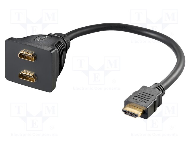 HDMI signal splitter; HDMI socket x2,HDMI plug; 0.1m