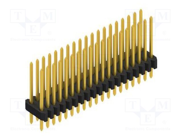 Connector: pin strips; pin header; male; PIN: 38; 1.27mm; THT; 2x19