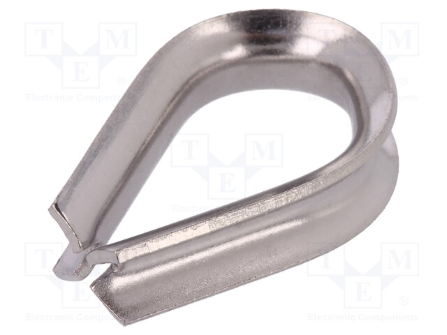 Thimble for rope; acid resistant steel A4; for rope; DIN6899