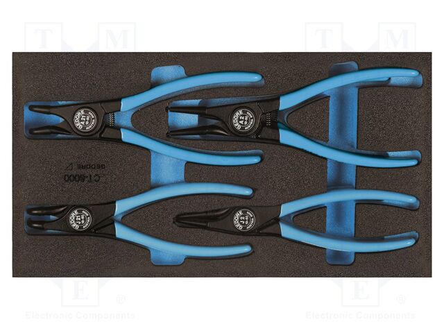 Kit: pliers; insert; for circlip; 4pcs.