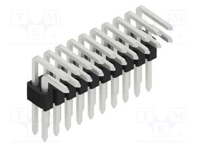 Connector: pin strips; pin header; male; PIN: 20; 1.27mm; THT; 2x10