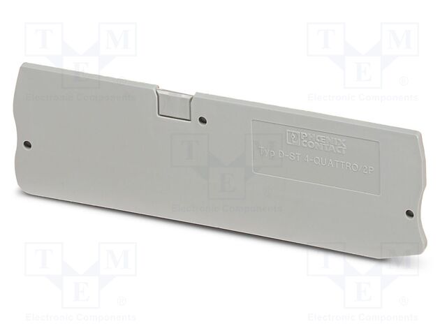 End piece; L: 29mm; W: 2.2mm; H: 97.2mm; Body: grey