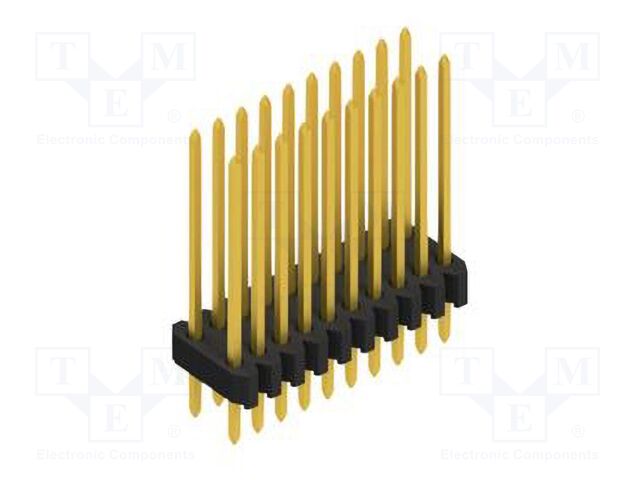 Connector: pin strips; pin header; male; PIN: 20; 1.27mm; THT; 2x10