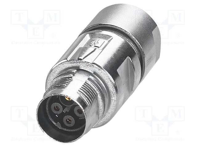 Connector: M17; plug; M17 PRO; PIN: 4(3+1); 630V; 20A; IP67; 3+PE