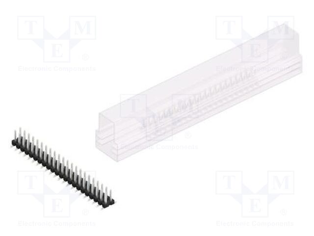Connector: pin strips; pin header; male; PIN: 44; 2.54mm; SMT; 2x22