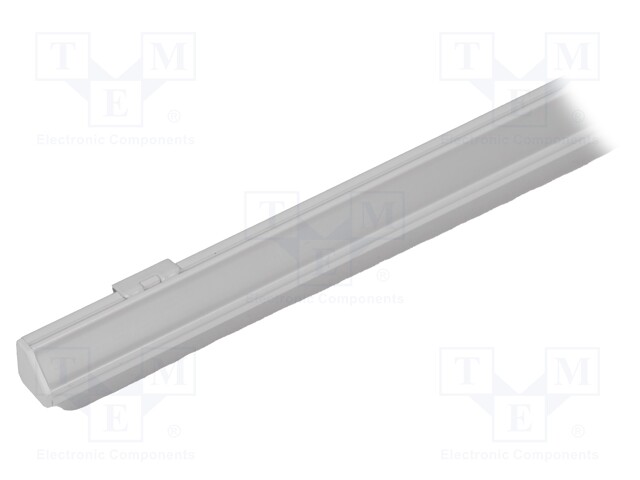 Profiles for LED modules; white; L: 1m; 45-16; aluminium; angular