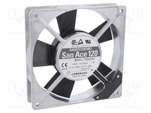 Fan: AC; axial; 120x120x25mm; 117m3/h; 38dBA; ball bearing; 2500rpm