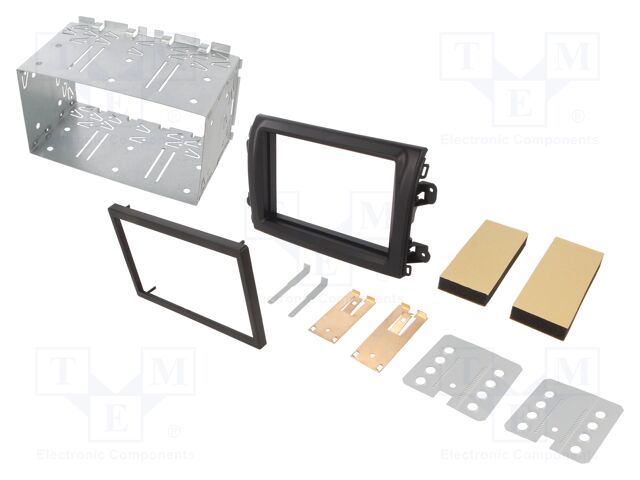Radio frame; Fiat; 2 DIN; black
