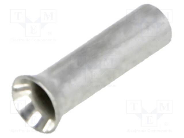 Bootlace ferrule; non-insulated; copper; 0.75mm2; 6mm; tinned