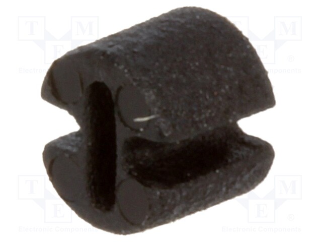 Spacer sleeve; LED; Øout: 4.5mm; ØLED: 3mm; L: 3.5mm; black; UL94V-2