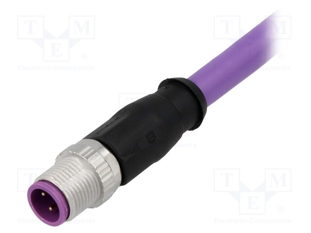 Plug; M12; PIN: 4; male; B code-Profibus; 10m; Insulation: PVC