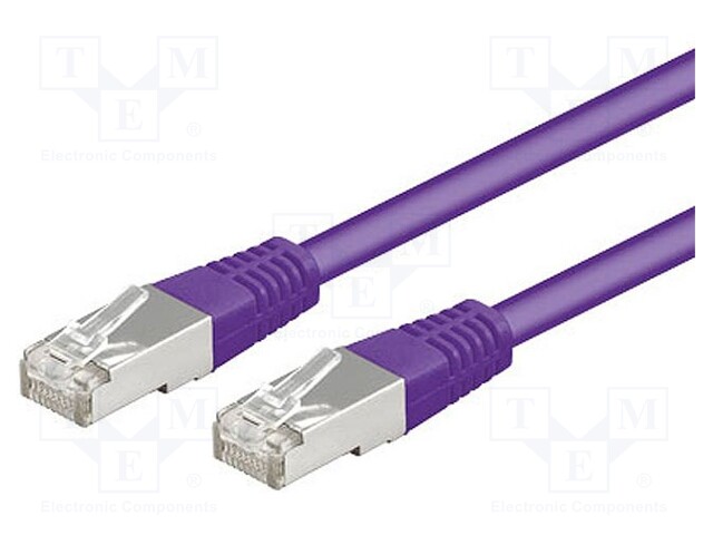 Patch cord; SF/UTP; 5e; stranded; CCA; PVC; violet; 50m; 26AWG
