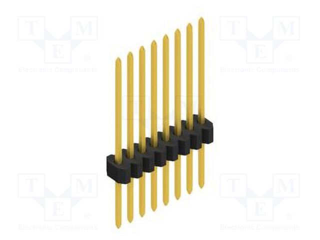 Connector: pin strips; pin header; male; PIN: 8; 1.27mm; THT; 1x8